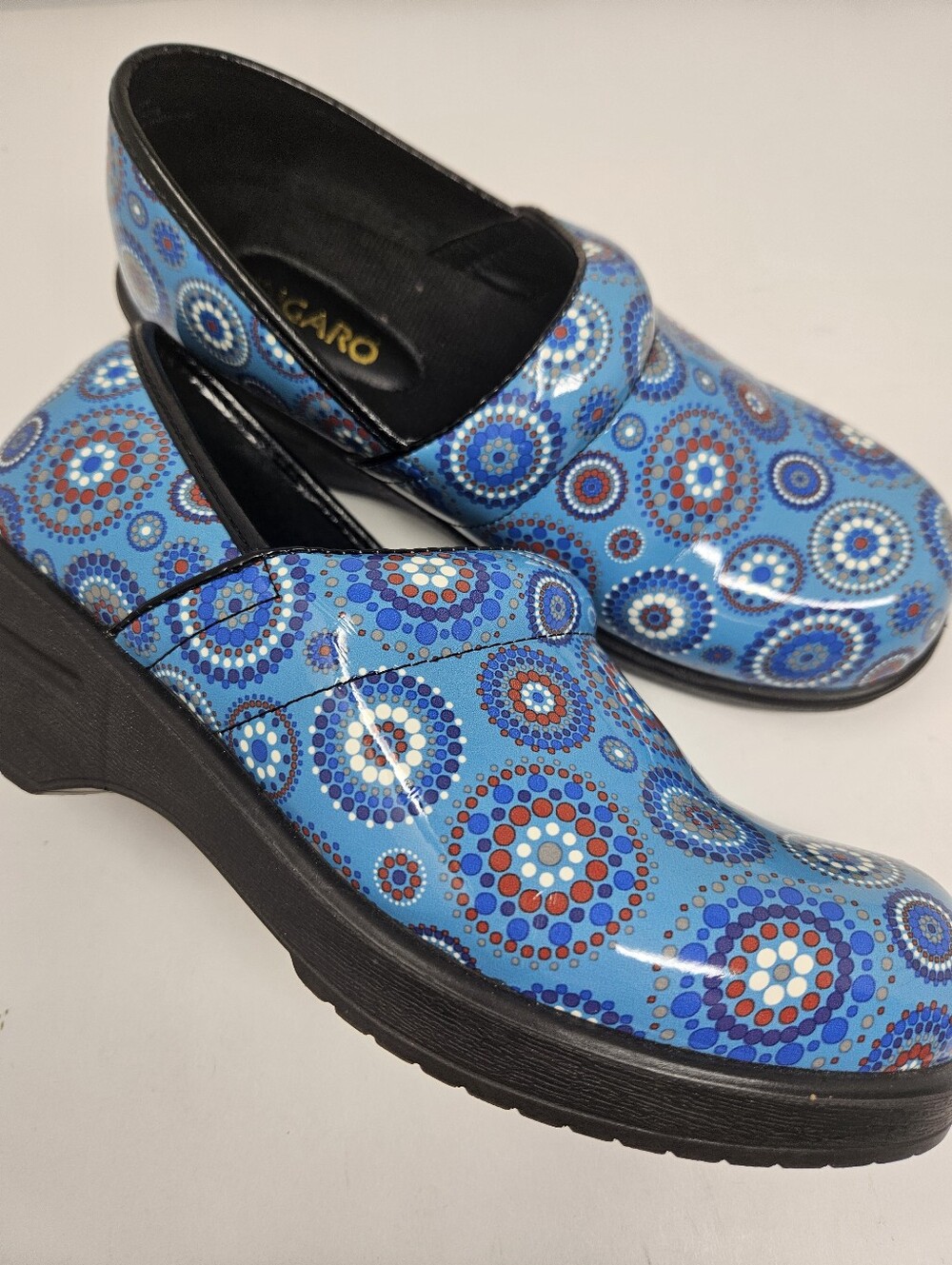 Ingaro Women's Whimsical Colorful Clogs Size 8 Work Wear Comfort